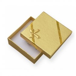 Papír díszdoboz 80 x 80 mm, aranyszínű színű
