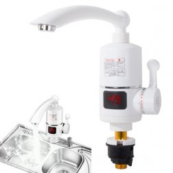 Stojanková LCD prietoková batéria s elektrickým ohrevom vody 3000W