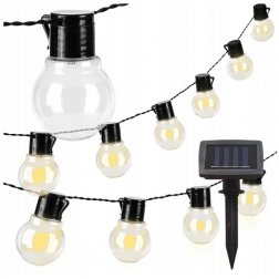 Girlanda 10 LED solárne Závesné gule 4 m