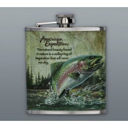 Nerezová ploskačka 210 ml American Expedition - pstruh