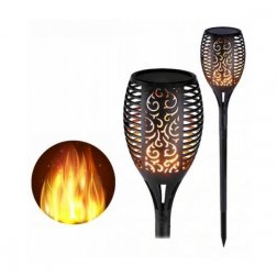 Záhradná solárna pochodeň 12 LED, 51 cm