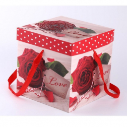 Ajándékdoboz 15 cm - Rózsa motívum