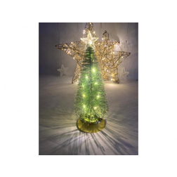 Dekoratív világító karácsonyfa, 14 LED, fehér, 26 cm