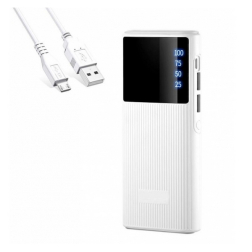 Power Bank LCD USB lámpa 50 000 mAh / 3x LED / 2x USB