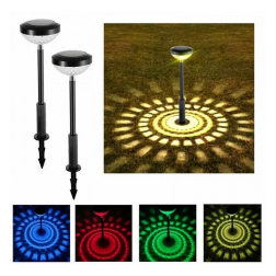 Solární zahradní lampa LED RGB, 2 ks