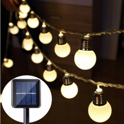 Girlanda 10 LED solární Závěsné koule