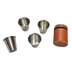 Nerezový pohárek sada 4 ks 70 ml