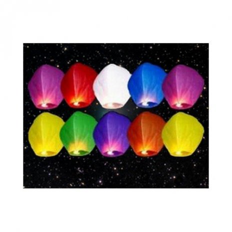 Lampion štěstí MIX barev 10 ks
