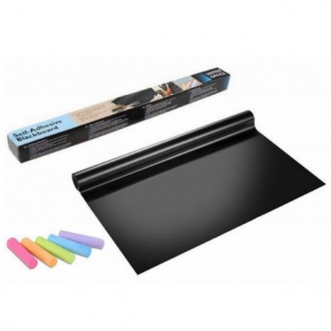 Samolepicí tabule pro děti černá 45x200cm + 5x křída 