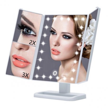 Kosmetické zrcadlo s podsvícením 22 LED + Zoom 