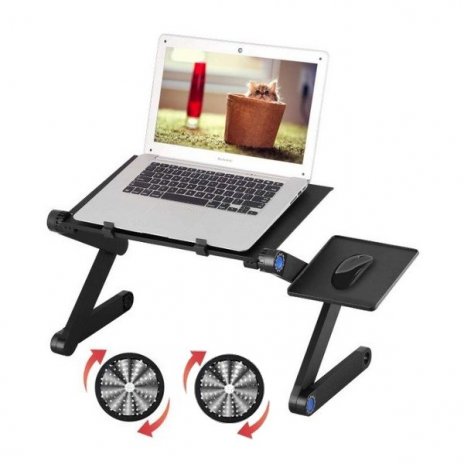 Skládací stolek pro laptop s chladícím ventilátorem 