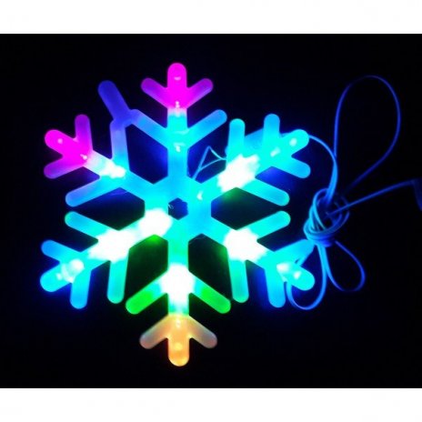 Karácsonyi LED dekoráció Hópehely 24 cm