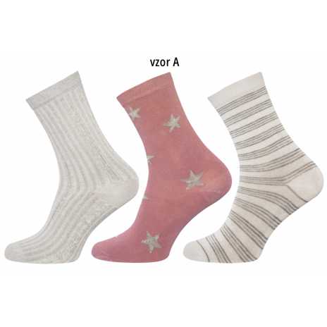 Dámské ponožky Lurex Vzor A 3 páry 