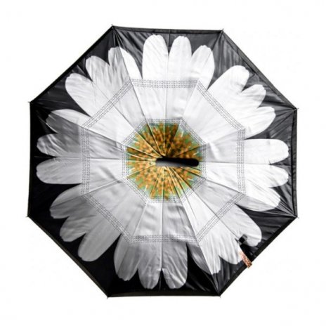 Obrátený dáždnik Gerbera biela 