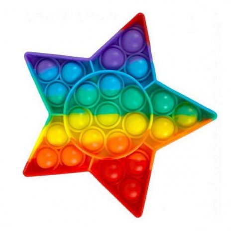 Pop It Rainbow antistresová hračka Hvězda 