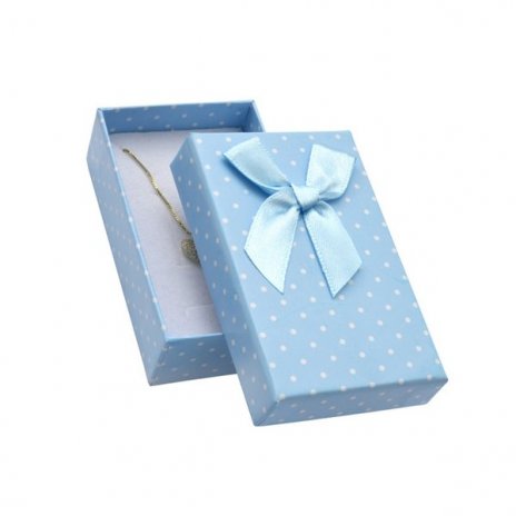 Papírová dárková krabička modrá 50 x 80 mm 