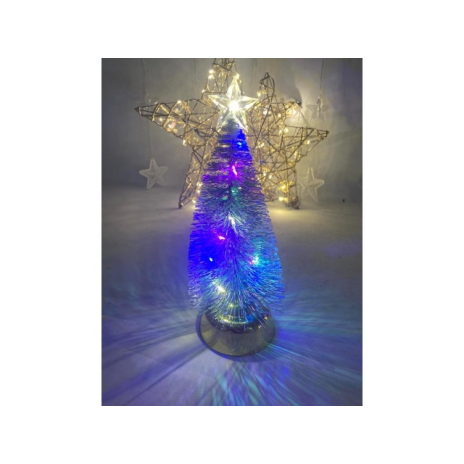 Dekoratív világító karácsonyfa, 14 LED, 26 cm 