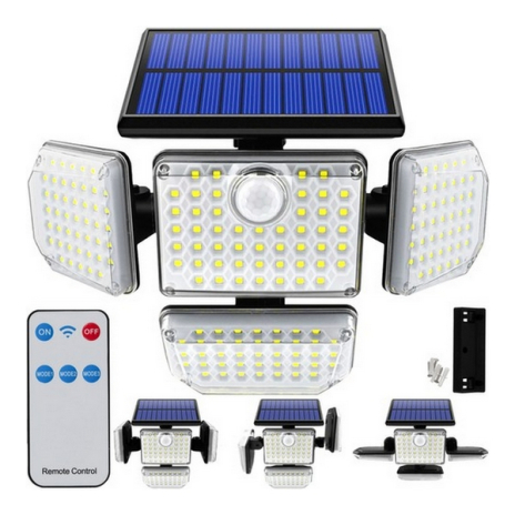 Solar kültéri 100 LED világítás mozgásérzékelővel 