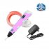 3D pero s LCD displejom a s príslušenstvom Ružové