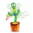 Tančící mluvící a zpívající plyšový kaktus USB, 32 cm