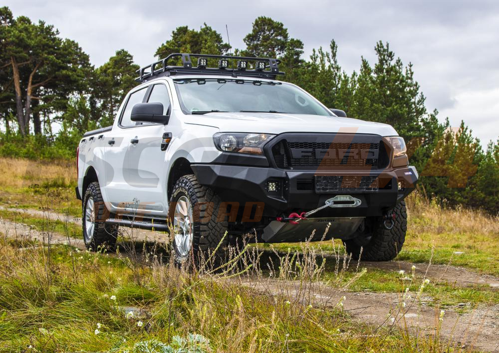 Ford Ranger 16 Plate Rear Front aluminium bumper with plate for Ford Ranger (11-) | Escape4x4.eu
