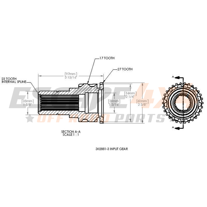 Gear reduction gearbox 4,21:1 Trail Gear Suzuki Vitara (99-01