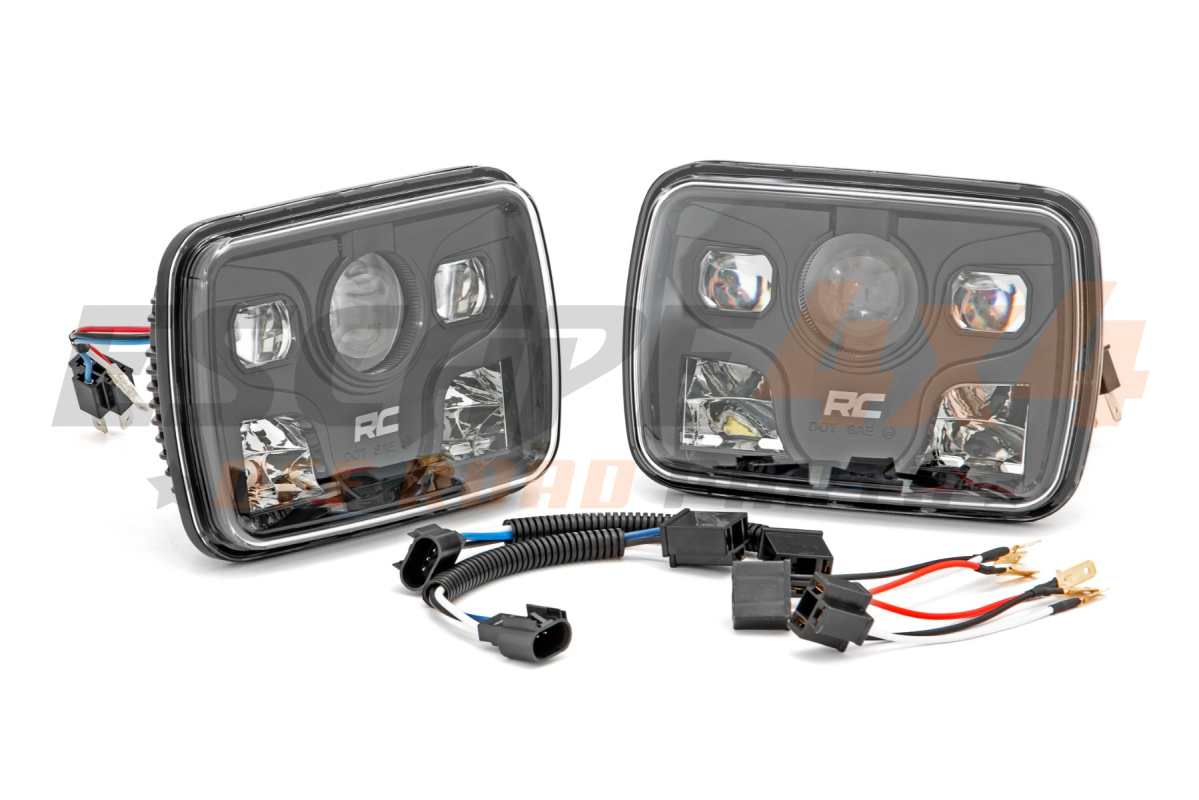 BRIGHTEST For Jeep 1986-95 Wrangler YJ 1984-2001 Cherokee XJ 5x7 LED Headlights