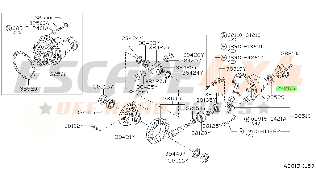 Vorderachse Antriebswellenflansch OE Nissan Patrol Y61 (98-04)/GU4