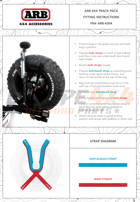 Spare wheel transport bag ARB Track Pack 3 | Escape4x4.eu