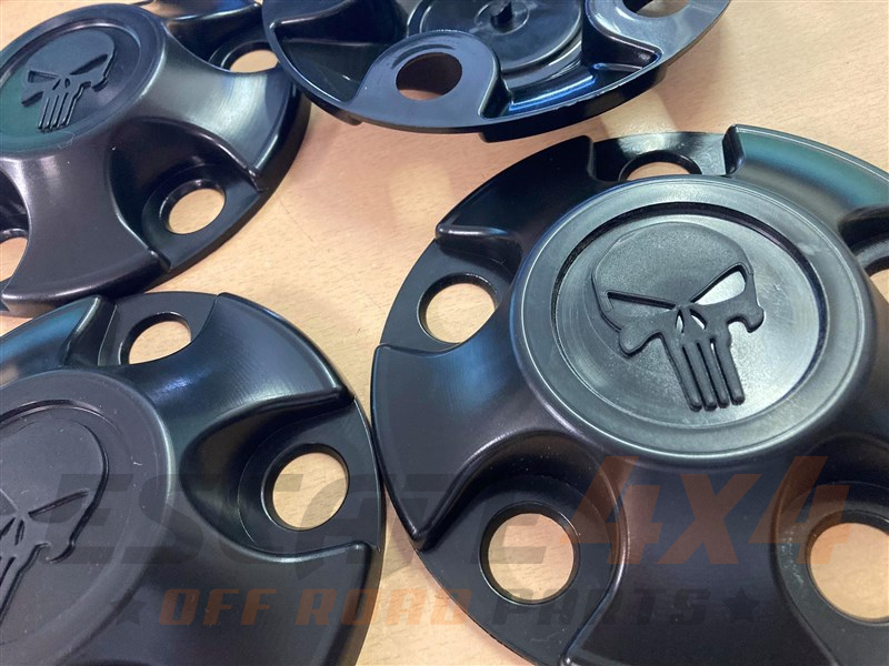 Punisher Wheel Center Cap Overlay Decals – 2.5 Inch, Set Of 5, Choose Your Colors, Vinyl, USA Made