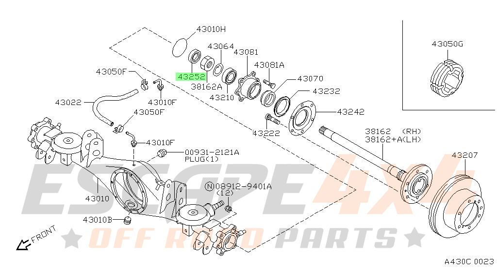 Inner Axle Seal Rear for Nissan Patrol Y60 GQ 6Cyl Diesel/Petrol 1988