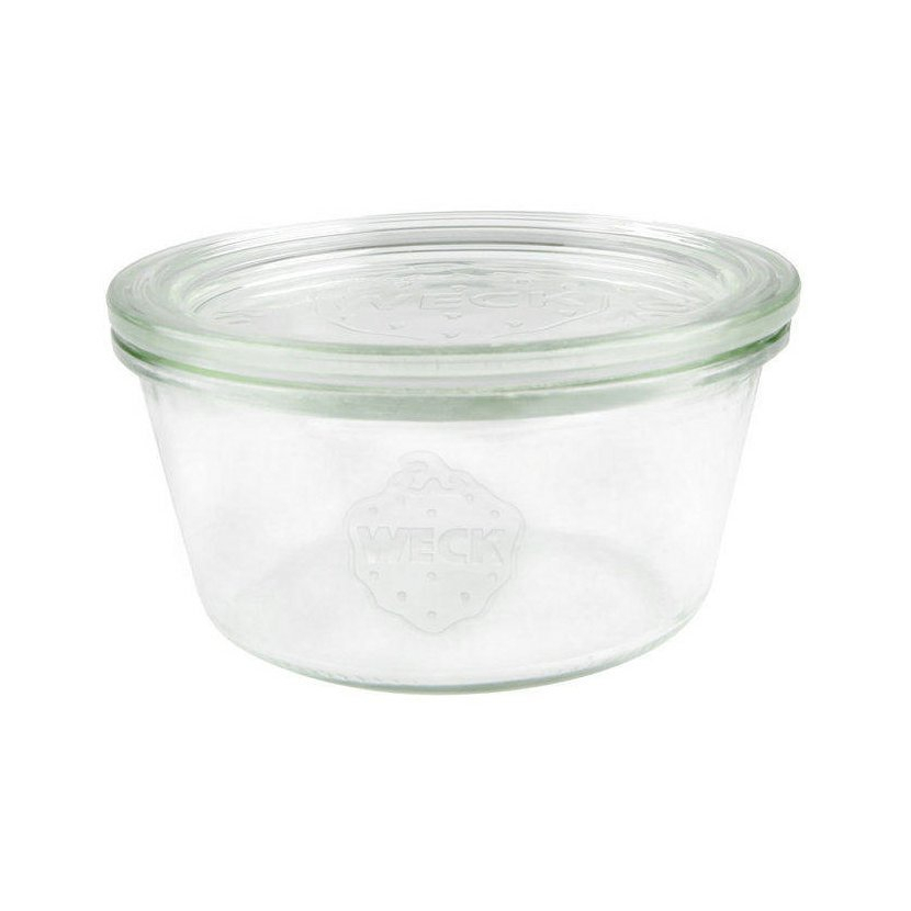 Weck 4 Vasetti Decò 1 litro con Coperchio da 100 mm, Con Guarnizione e Clip