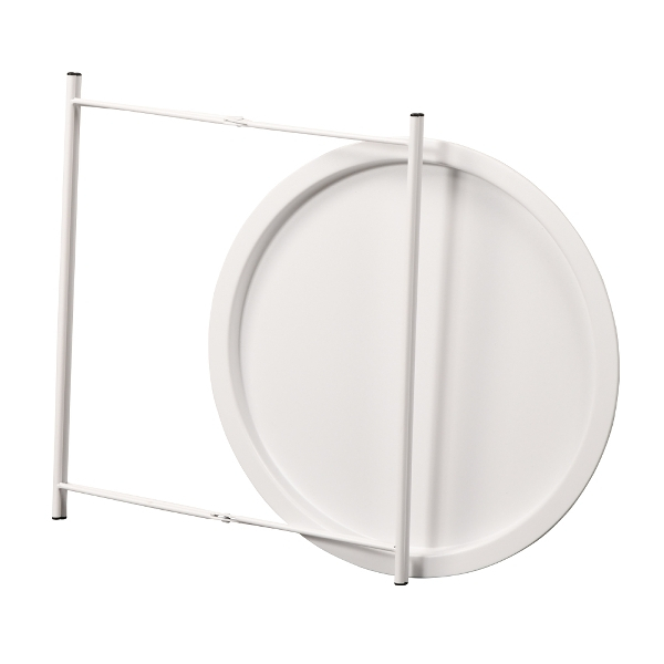 Kesper Odkládací stolek s podnosem, bílý, průměr 47 cm, výška 50 cm