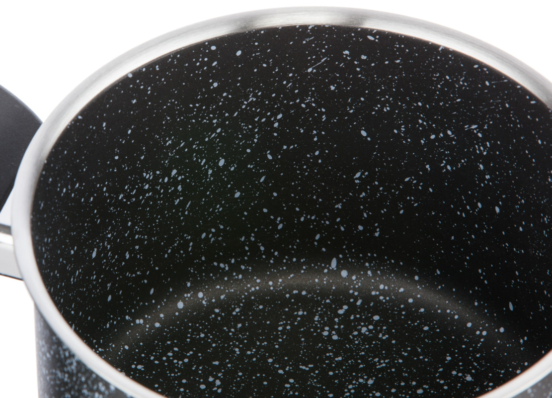 Hrnec Black Granitec s poklicí, průměr 18 cm, objem 3.0 l
