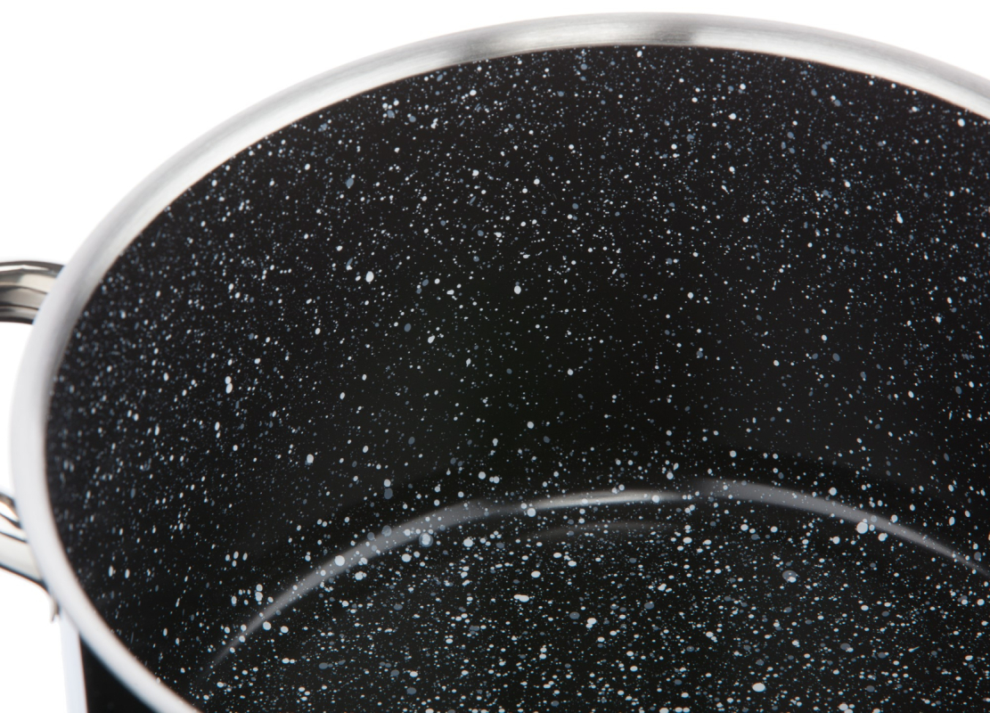 Hrnec Cerammax Pro Standard s poklicí, průměr 22 cm, objem 4.5 l, keramický povrch černý granit