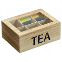 Čajový box, dřevěný přírodní