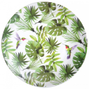 Plastový talíř s dekorem tropických listů, průměr 25 cm