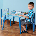 Sada dětský stolek se dvěmi židlemi modrý