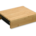 KESPER Krájecí deska se 2 nerezovými miskami,bambus:35x29x9,5cm,misky:26,5x16,2x6,5cm
