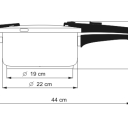 Tlakový hrnec Biomax s Bio ventilem, průměr 22 cm, objem 4,0l , Black Granitec