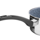 Rendlík s rukojetí Cerammax Pro Comfort s poklicí, průměr 18 cm, objem 2 l, keramický povrch šedý granit