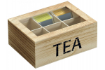 Čajový box, dřevěný přírodní