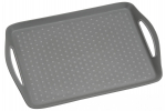 Servírovací tác plastový, protiskluzový šedý 45,5 x 32 cm