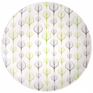 Plastový talíř s dekorem listů, průměr 25 cm