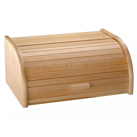 Dřevěný chlebník s rolovacím víkem, 30,5 x 15,5 x 20,5 cm 