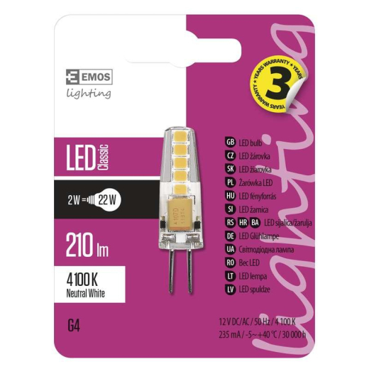 LED CLS JC A++ 2W G4 NW 