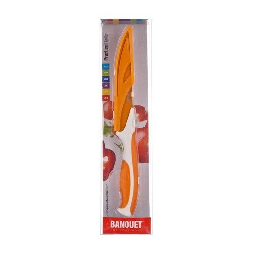 Praktický nůž 5&#039;&#039; 12,5cm 23,5cm + pouzdro na čepel SYMBIO NEW, barva oranžová 