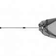 Delphin - Podběrák kovový střed, pogumovaná síťka 2m 60x60cm