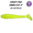 Crazy Fish - Gumová nástraha Vibro Fat 10cm 6ks Chartreuse
