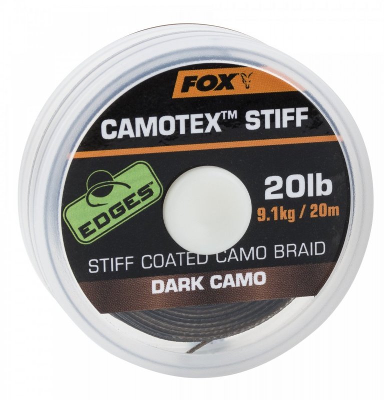 FOX - Šňůra Camotex Stiff 15lb 20m Dark Camo